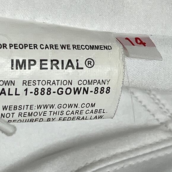 Ella Rosa Wedding Gown Dress Sweatheart Strapless Bust Beaded Bustling 10/12 - Picture 13 of 15